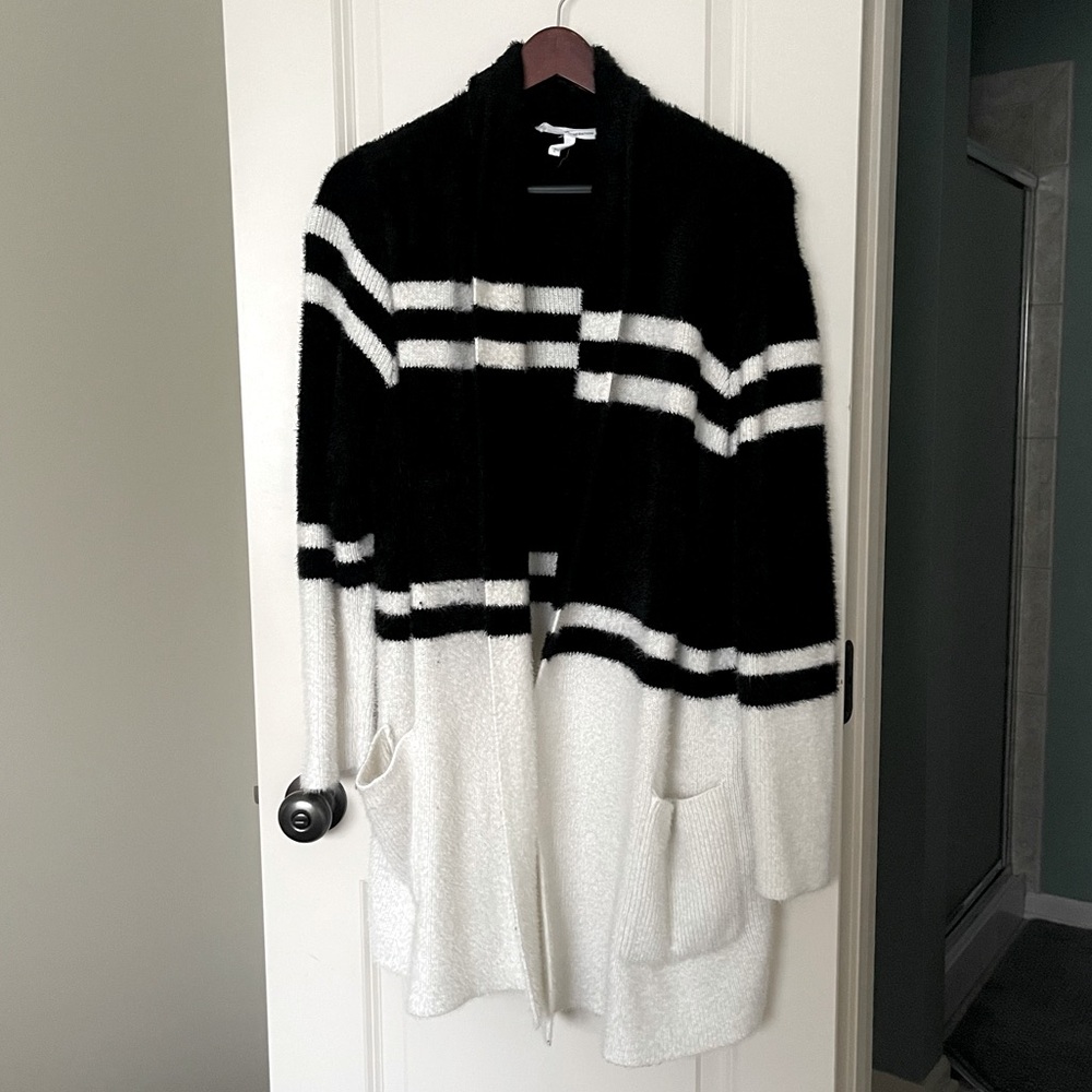 BCBGeneration Striped Chenille Cardigan